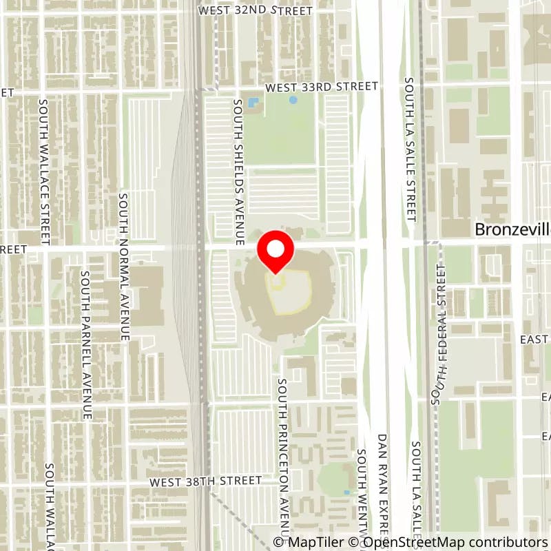 Map of Guaranteed Rate Field's location