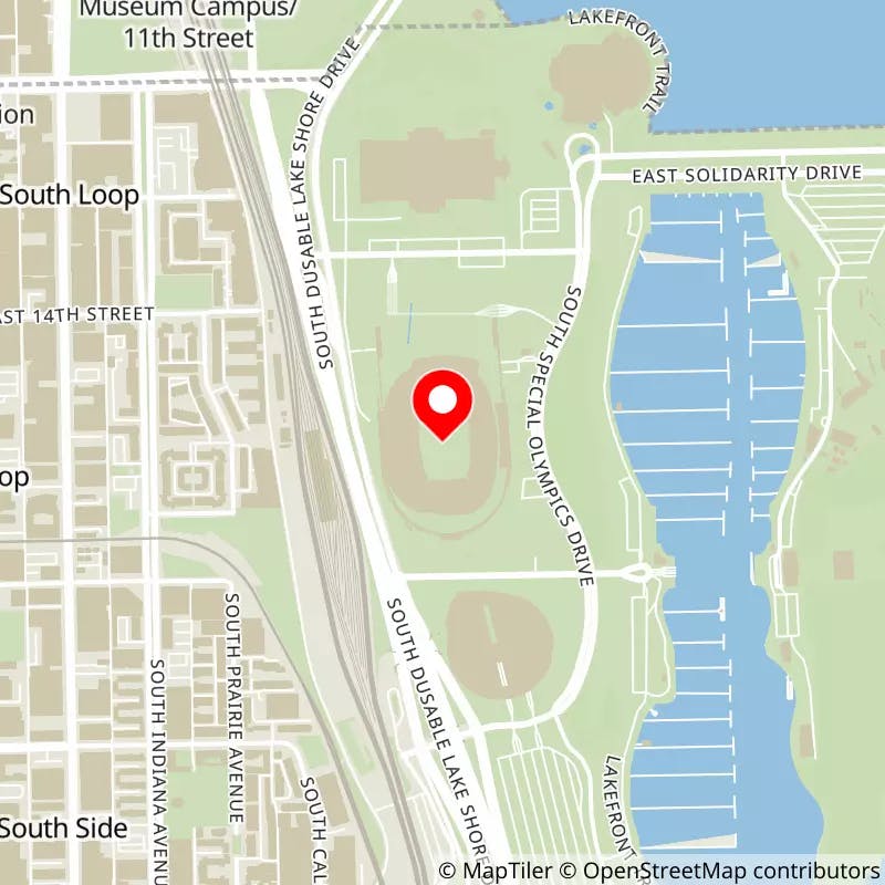 Map of Soldier Field's location