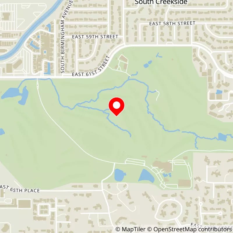 Map of Southern Hills Country Club's location