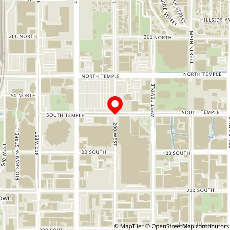 Map of Delta Center (formerly Vivint Arena)'s location