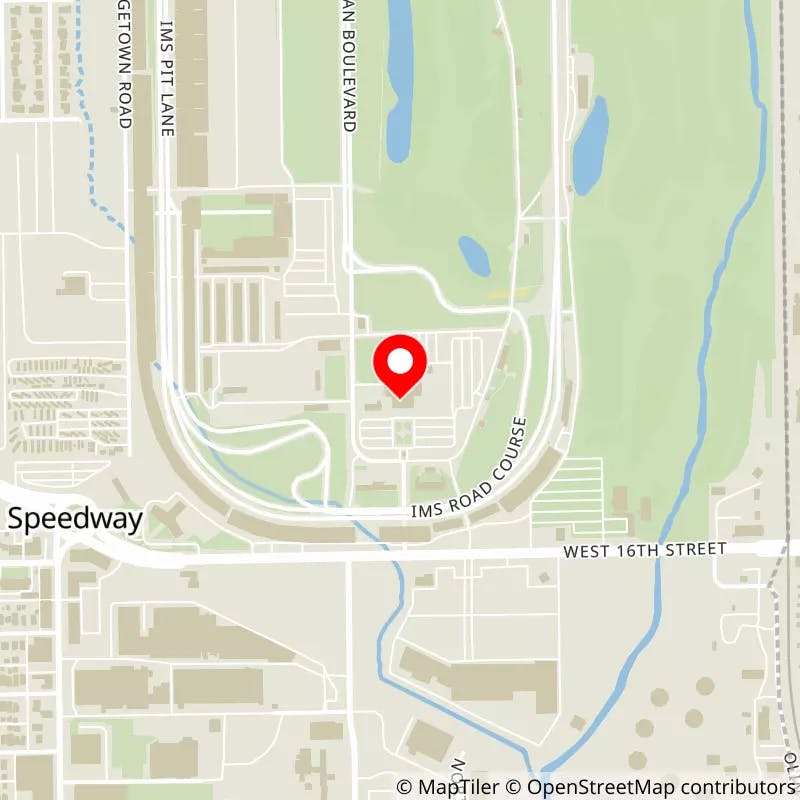 Map of Indianapolis Motor Speedway's location