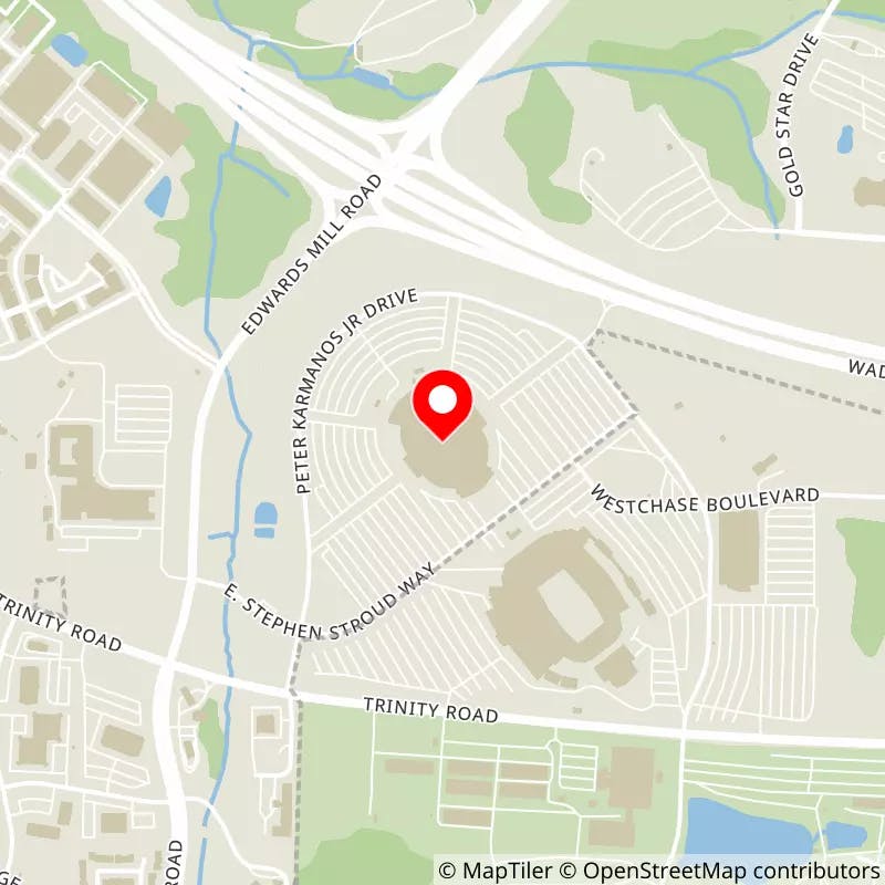 Map of PNC Arena's location