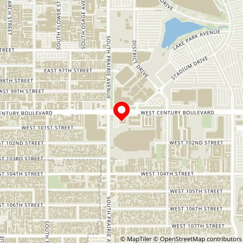 Map of Intuit Dome's location