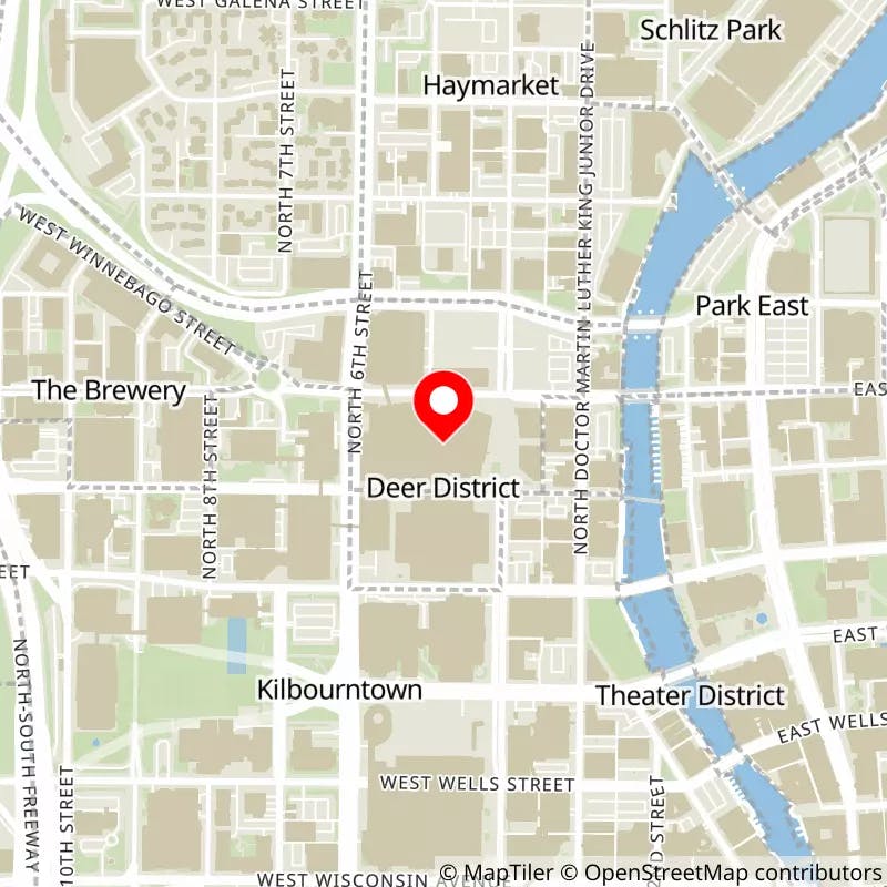 Map of Fiserv Forum's location