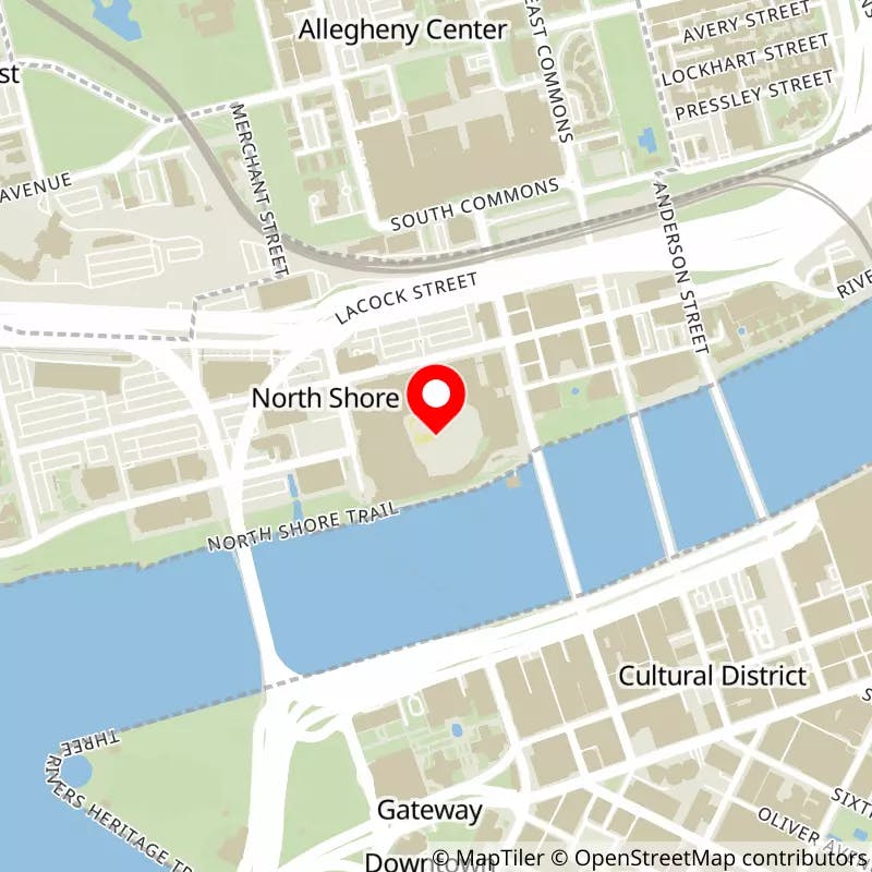 Map of PNC Park's location