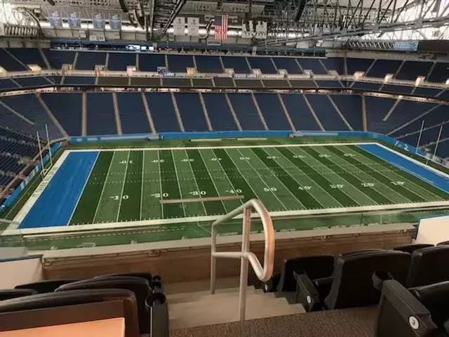 View from Ford Field Luxury Suite